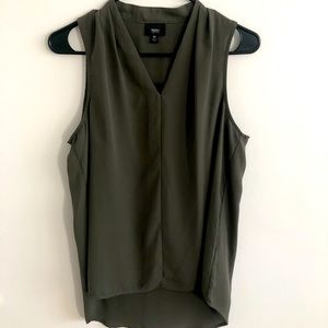 Olive Green Sleeveless Top